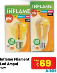 INFLAME FİLAMENT LED AMPUL 6W INFLAME FİLAMENT LED AMPUL 6W